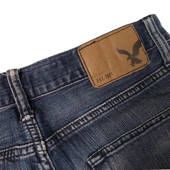 American Eagle Jeans Slim Straight Dark Wash Denim Pants Men's 29x32 Casual AEO - Picture 9 of 11